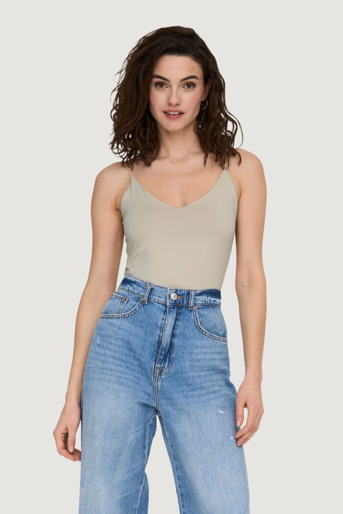 Canotta Only ONLEA S/L SINGLET TOP JRS Beige – 102746