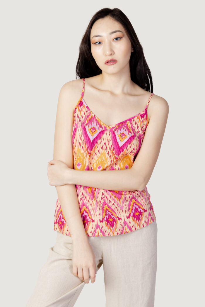 Canotta Only ONLALMA LIFE VIS TIE SINGLET AOP PTM Fuxia – 102662