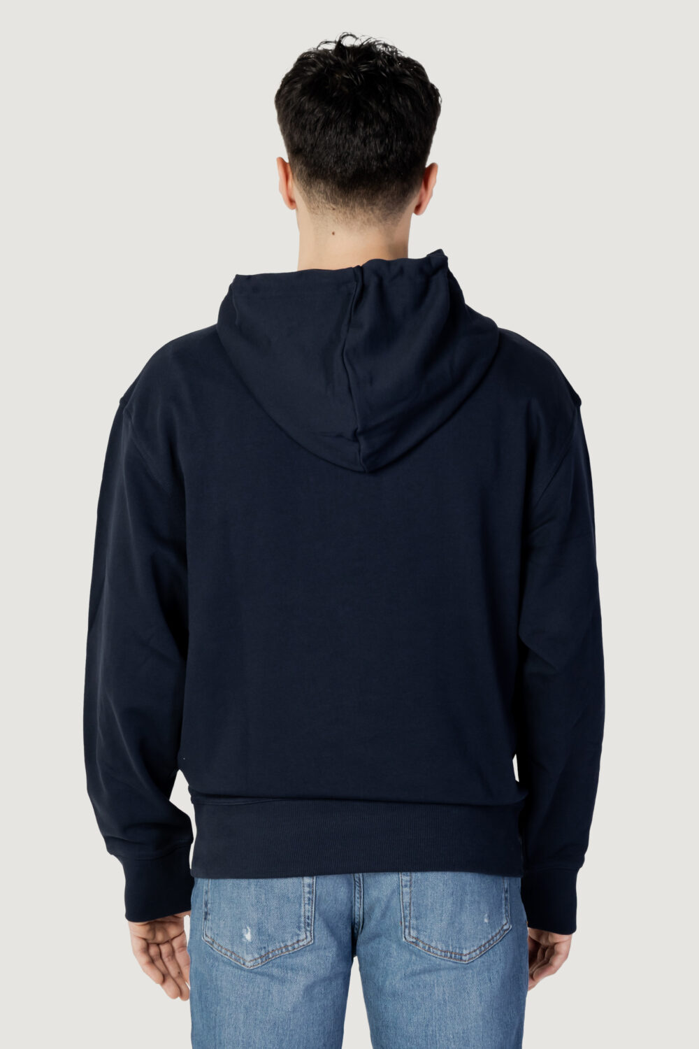Felpa con cappuccio Boss WEBASICHOOD Blu marine - Foto 4