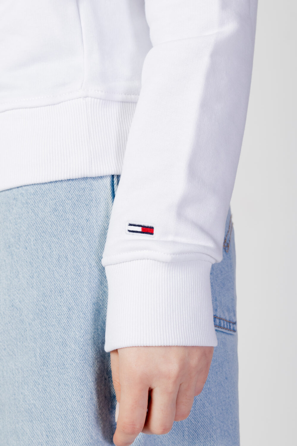 Felpa senza cappuccio Tommy Hilfiger Jeans TJW REG COLOR SERIF Bianco - Foto 5