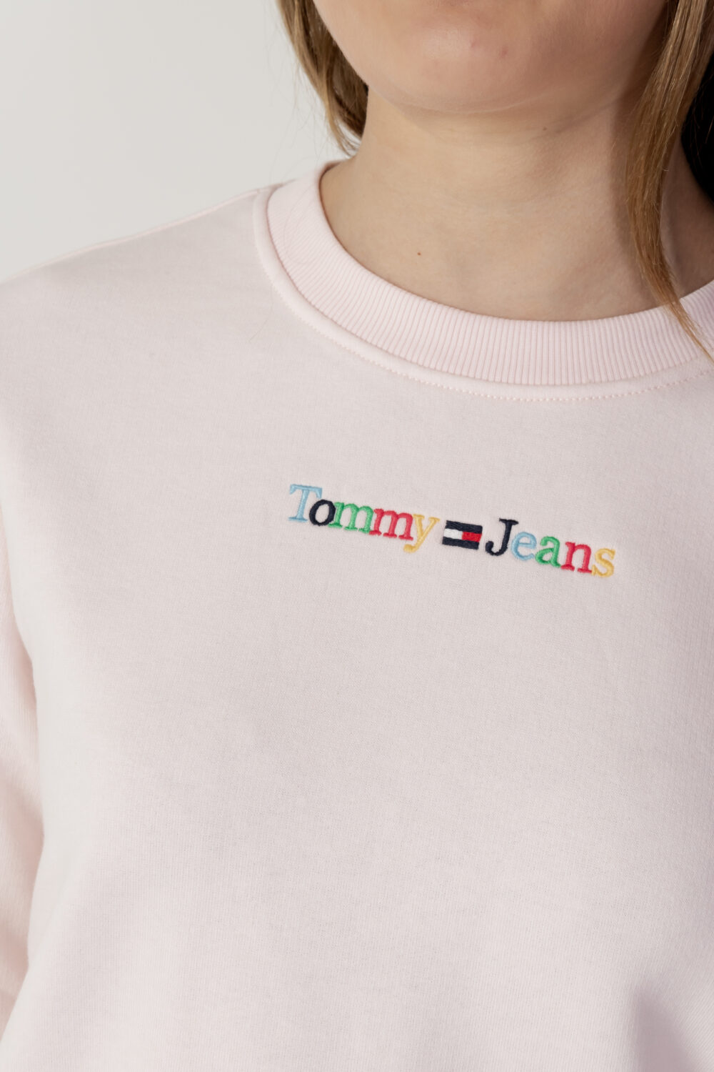 Felpa senza cappuccio Tommy Hilfiger Jeans TJW REG COLOR SERIF Rosa - Foto 2