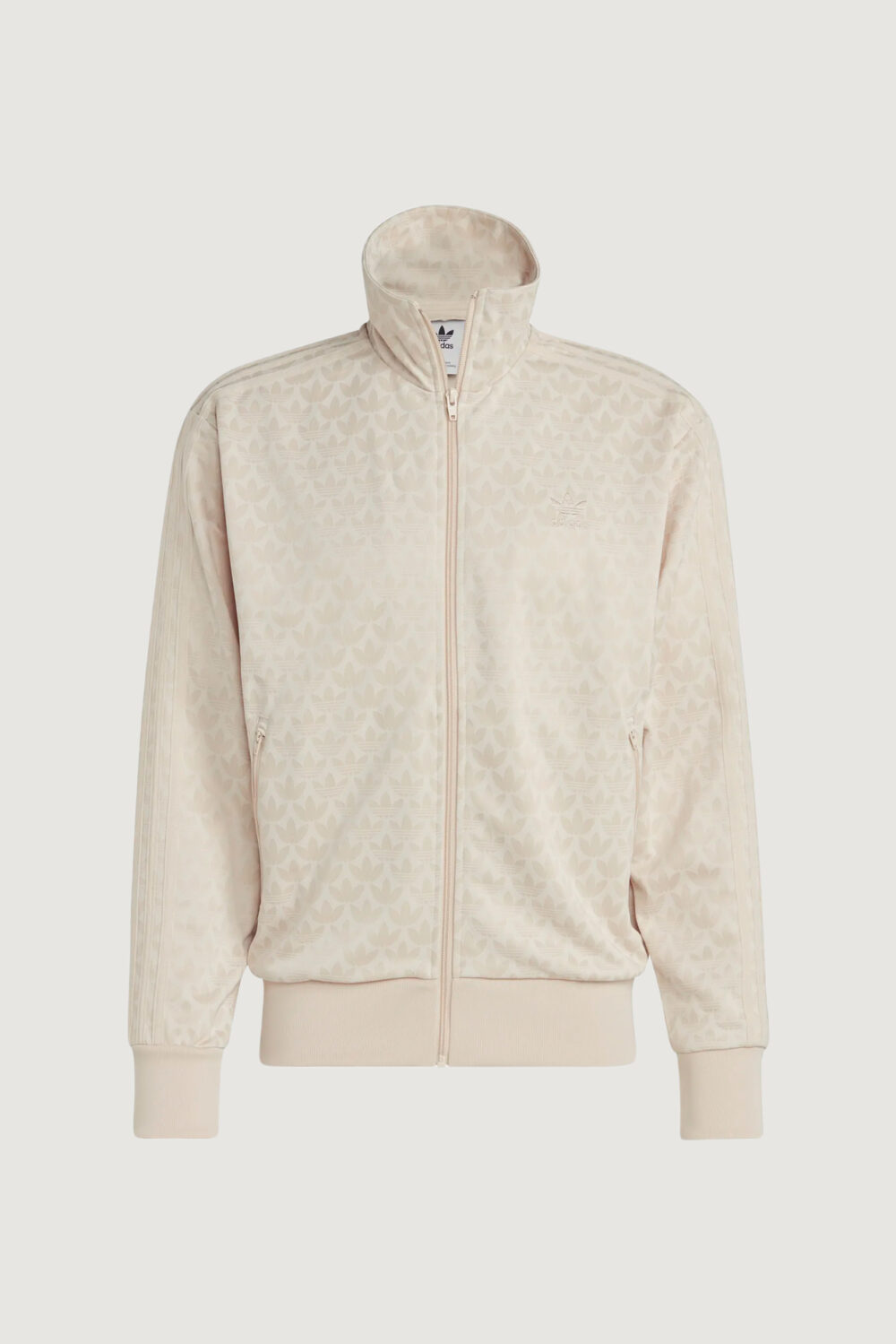 Felpa senza cappuccio Adidas MONO TRACKTOP ZIP Beige - Foto 2