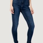 Jeans skinny Only ONLPAOLA HW SK DNM AZGZ878 NOOS Denim scuro - Foto 3