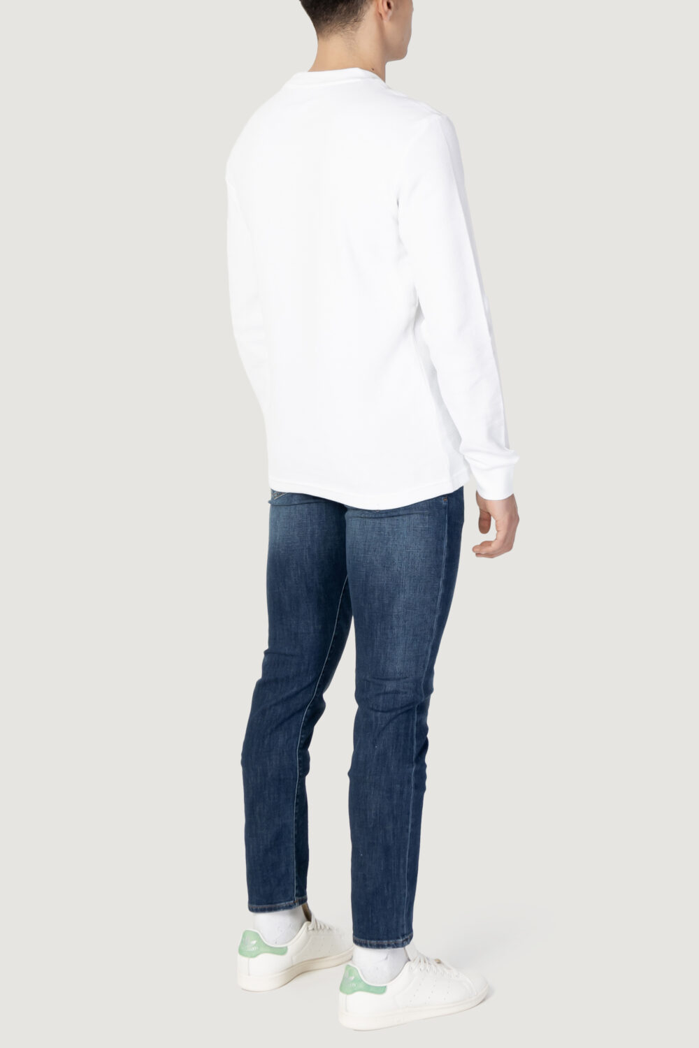Maglia Calvin Klein Jeans MONOGRAM BADGE WAFFL J30J316610 Bianco - Foto 3