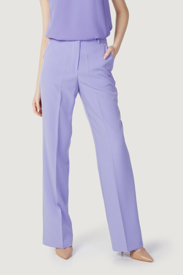 Pantaloni a palazzo Hanny Deep TINTA UNITA Lilla – 109940