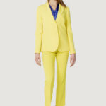 Pantaloni a sigaretta Sandro Ferrone TINTA UNITA Giallo lime - Foto 5