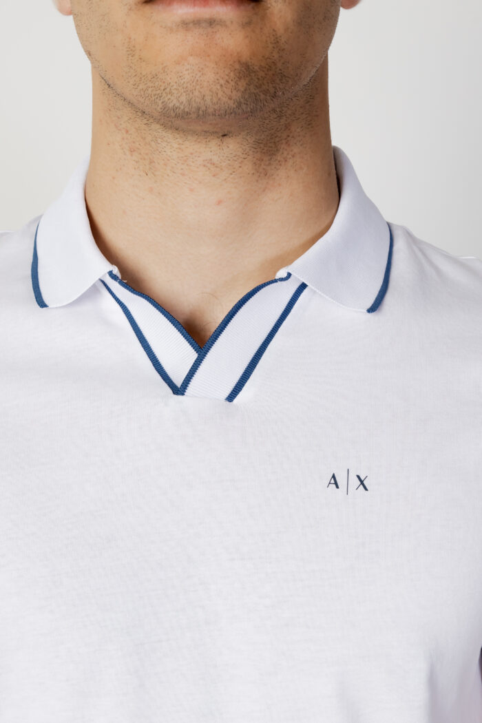 Polo manica corta Armani Exchange LOGO PICCOLO Bianco – 104291