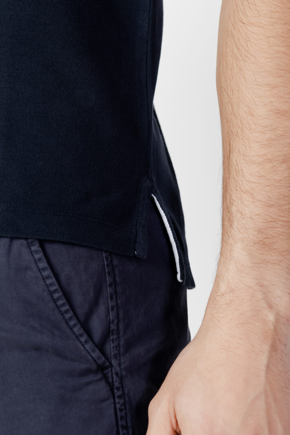 Polo manica corta Blauer. PROFILO COLLO BICOLORE Blue scuro - Foto 3