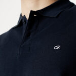 Polo manica corta Calvin Klein LOGO REFINED PIQUE SLIM Blue scuro - Foto 2