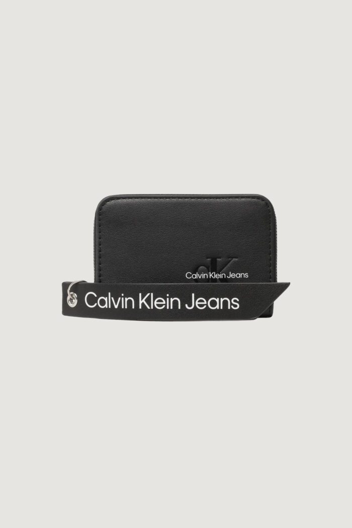 Portafoglio piccolo Calvin Klein SCULPTED MED ZIP AROUND TAG Nero – 110455