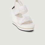 Scarpe con tacco Calvin Klein Jeans WEDGE SANDAL WEBBING Bianco - Foto 2