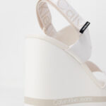 Scarpe con tacco Calvin Klein Jeans WEDGE SANDAL WEBBING Bianco - Foto 5