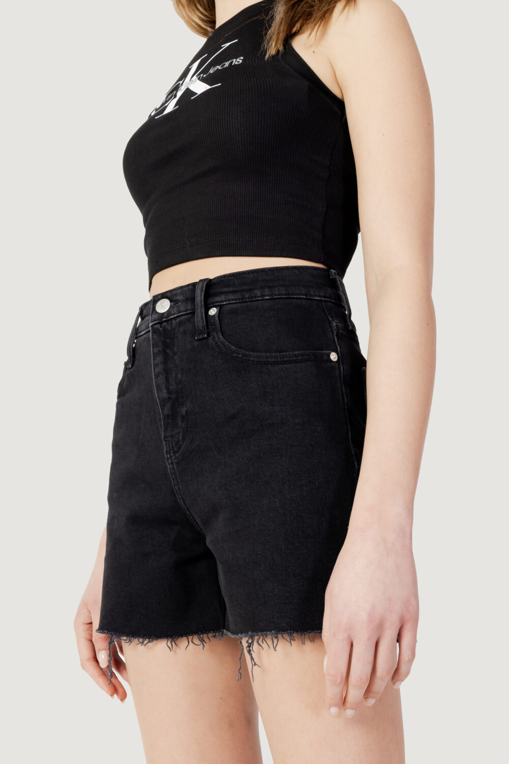 Shorts Calvin Klein Jeans MOM SHORT Nero - Foto 1