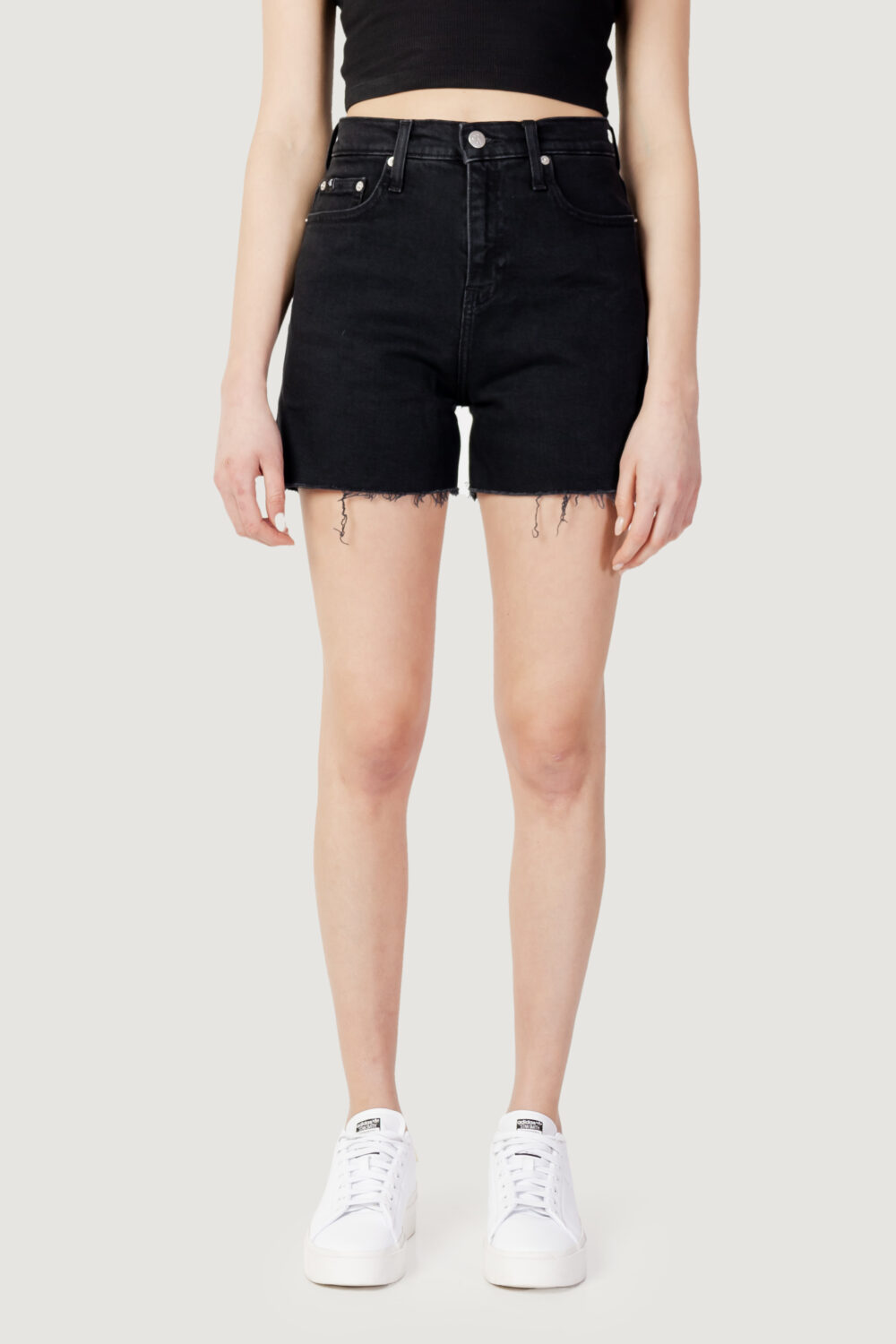 Shorts Calvin Klein Jeans MOM SHORT Nero - Foto 5