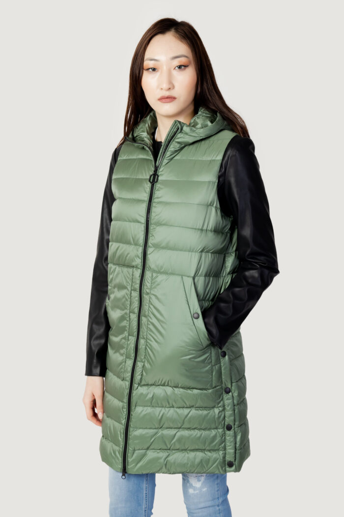 Smanicato Hox HOODED VEST REAL DOWN 90/10 Verde – 110163
