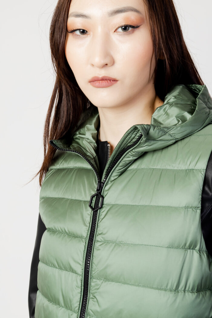 Smanicato Hox HOODED VEST REAL DOWN 90/10 Verde