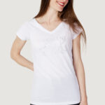 T-shirt Armani Exchange LOGO swarovski Bianco - Foto 4