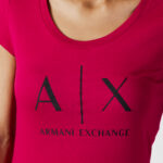 T-shirt Armani Exchange LOGO CENTRALE Magenta - Foto 2