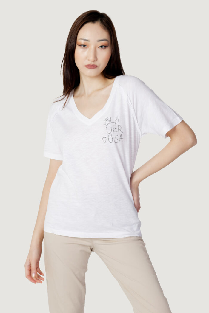 T-shirt Blauer LOGO LATERALE Bianco – 110223