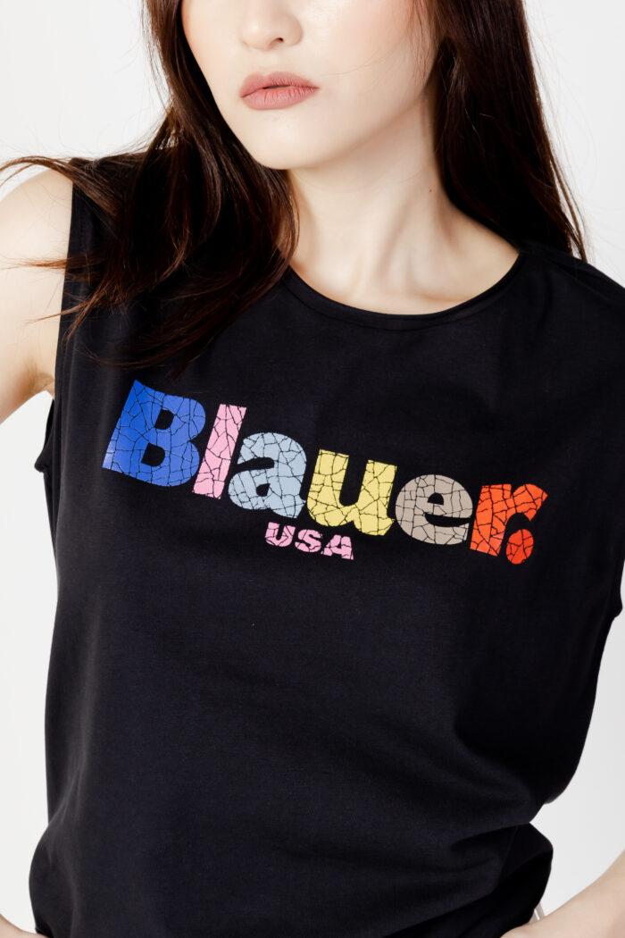 T-shirt Blauer LOGO FRAMMENTATO Nero – 110222