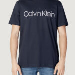 T-shirt Calvin Klein COTTON FRONT LOGO Blu - Foto 1