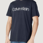 T-shirt Calvin Klein COTTON FRONT LOGO Blu - Foto 5