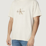 T-shirt Calvin Klein Jeans MONOLOGO MINERAL DYE Beige - Foto 1