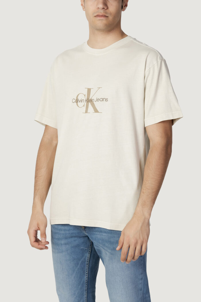 T-shirt Calvin Klein MONOLOGO MINERAL DYE Beige – 101421