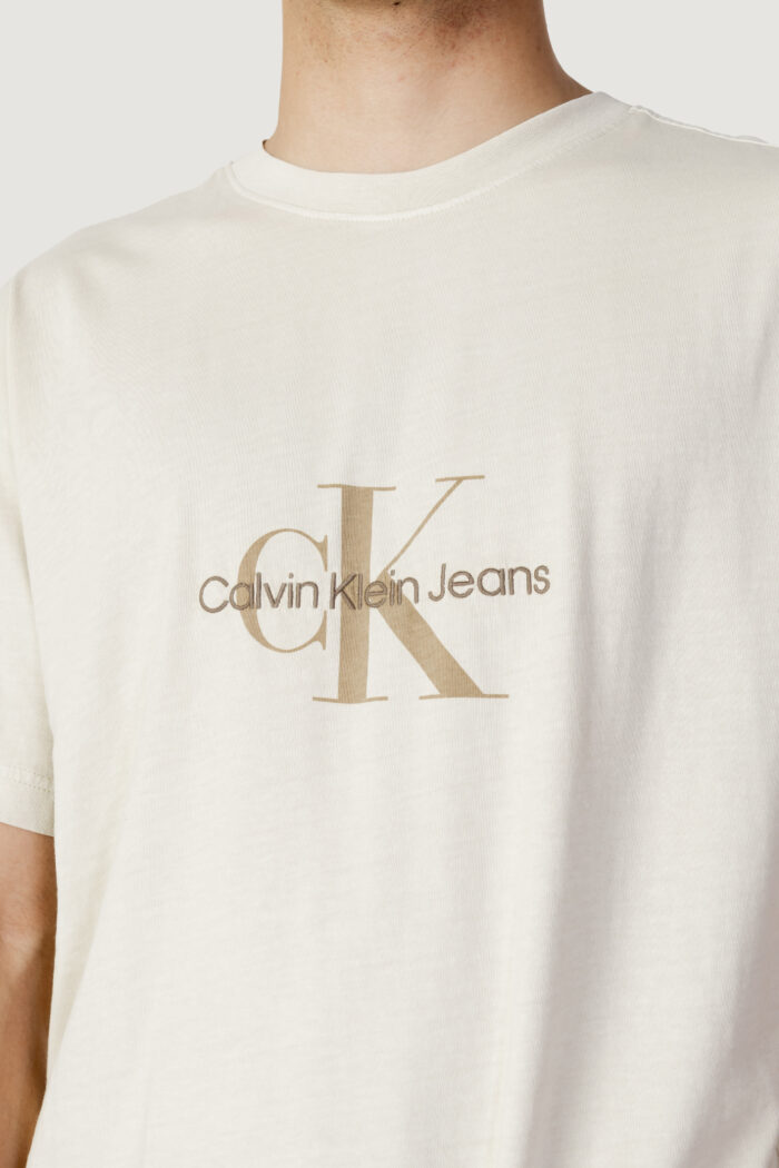 T-shirt Calvin Klein MONOLOGO MINERAL DYE Beige – 101421