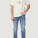 T-shirt Calvin Klein Jeans MONOLOGO MINERAL DYE Beige - Foto 4