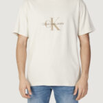 T-shirt Calvin Klein Jeans MONOLOGO MINERAL DYE Beige - Foto 5