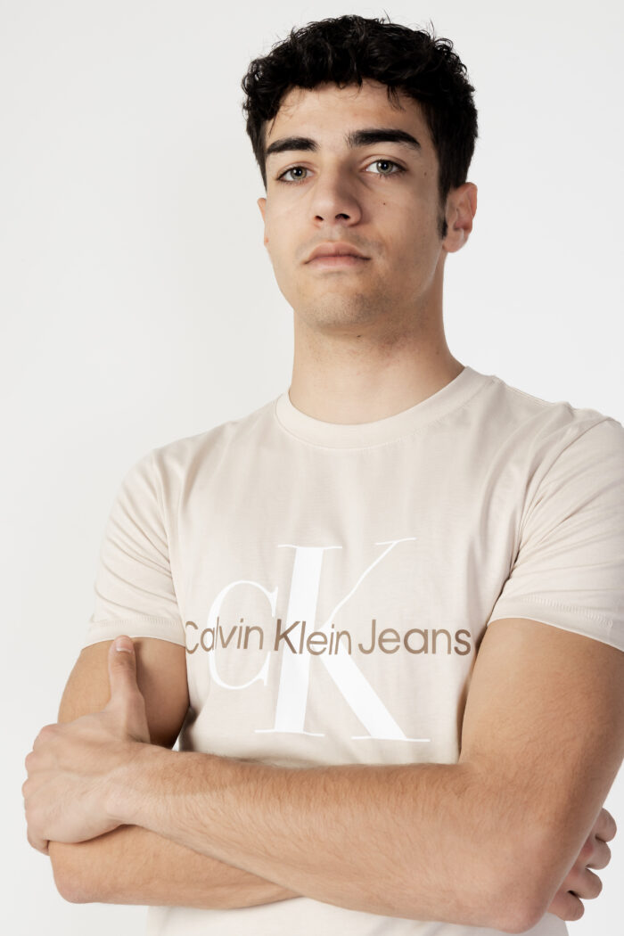 T-shirt Calvin Klein SEASONAL MONOLOGO TE J30J3208060K6 Beige – 101942