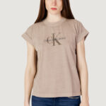 T-shirt Calvin Klein Jeans MINERAL DYE TEE Beige scuro - Foto 1