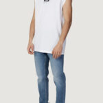 T-shirt Calvin Klein Jeans CK BOX SLEEVELESS TA J30J322878BEH Bianco - Foto 3
