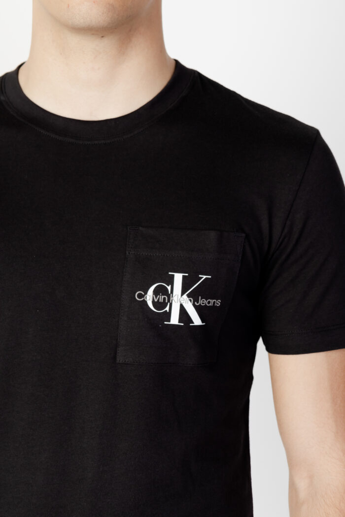 T-shirt Calvin Klein CORE MONOLOGO POCKET SLIM TEE Nero – 112149