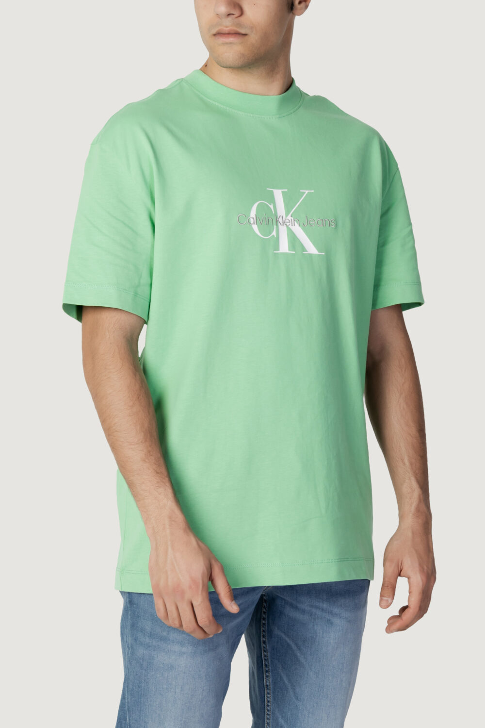 T-shirt Calvin Klein Jeans MONOLOGO OVERSIZED T Verde - Foto 1