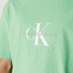 T-shirt Calvin Klein Jeans MONOLOGO OVERSIZED T Verde - Foto 4