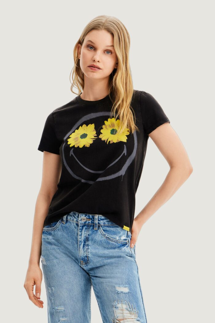 T-shirt Desigual TS MARGARITA SMILEY Nero – 103151