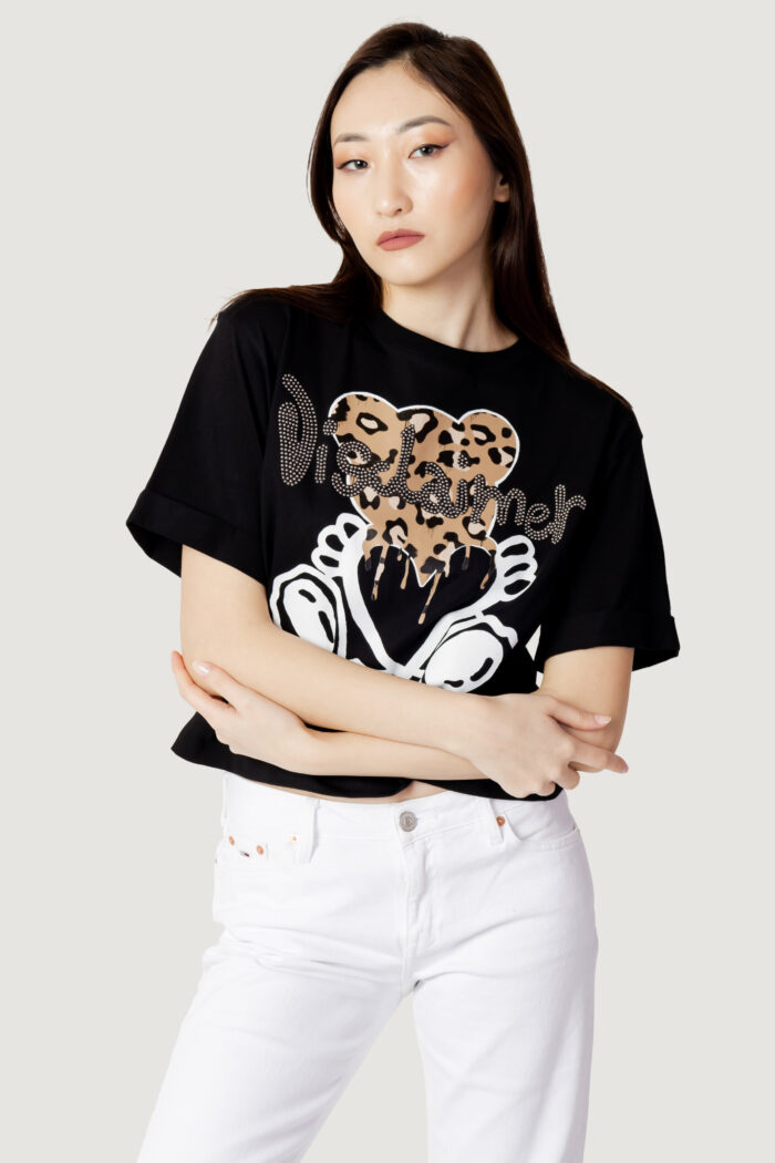 T-shirt Disclaimer LOGO TEDDY Nero