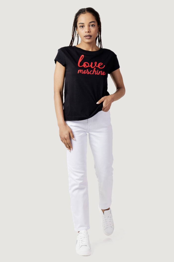 T-shirt Love Moschino LETTERING LOGO Nero – 102188