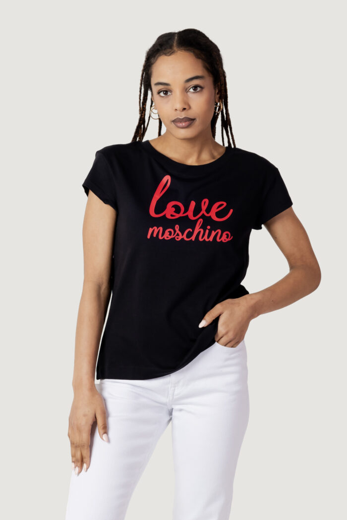 T-shirt Love Moschino LETTERING LOGO Nero – 102188