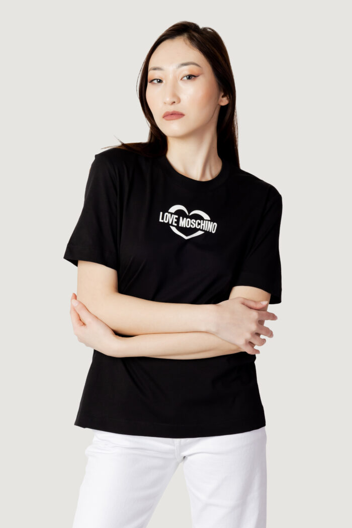 T-shirt Love Moschino LOGO CENTRALE Nero – 102191