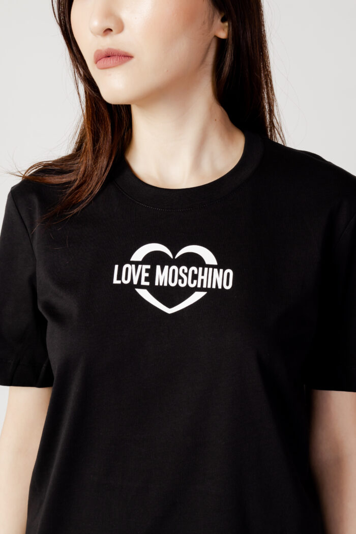 T-shirt Love Moschino LOGO CENTRALE Nero – 102191