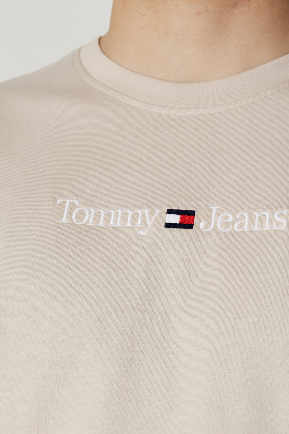 T-shirt Tommy Hilfiger Jeans TJM CLASSIC LINEAR L Beige - Foto 2