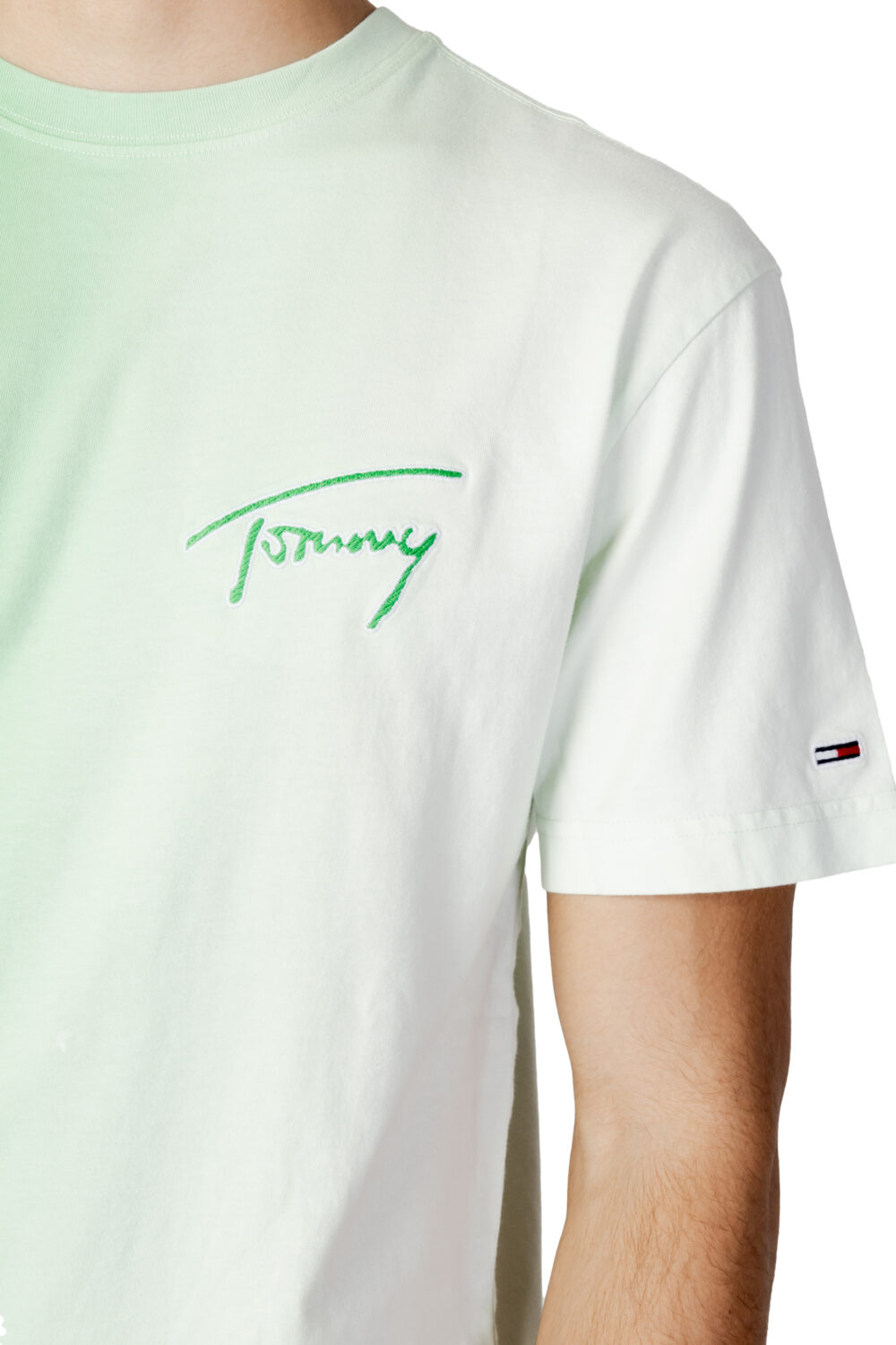 T-shirt Tommy Hilfiger Jeans TJM CLSC DIP DYE SIG Menta - Foto 2