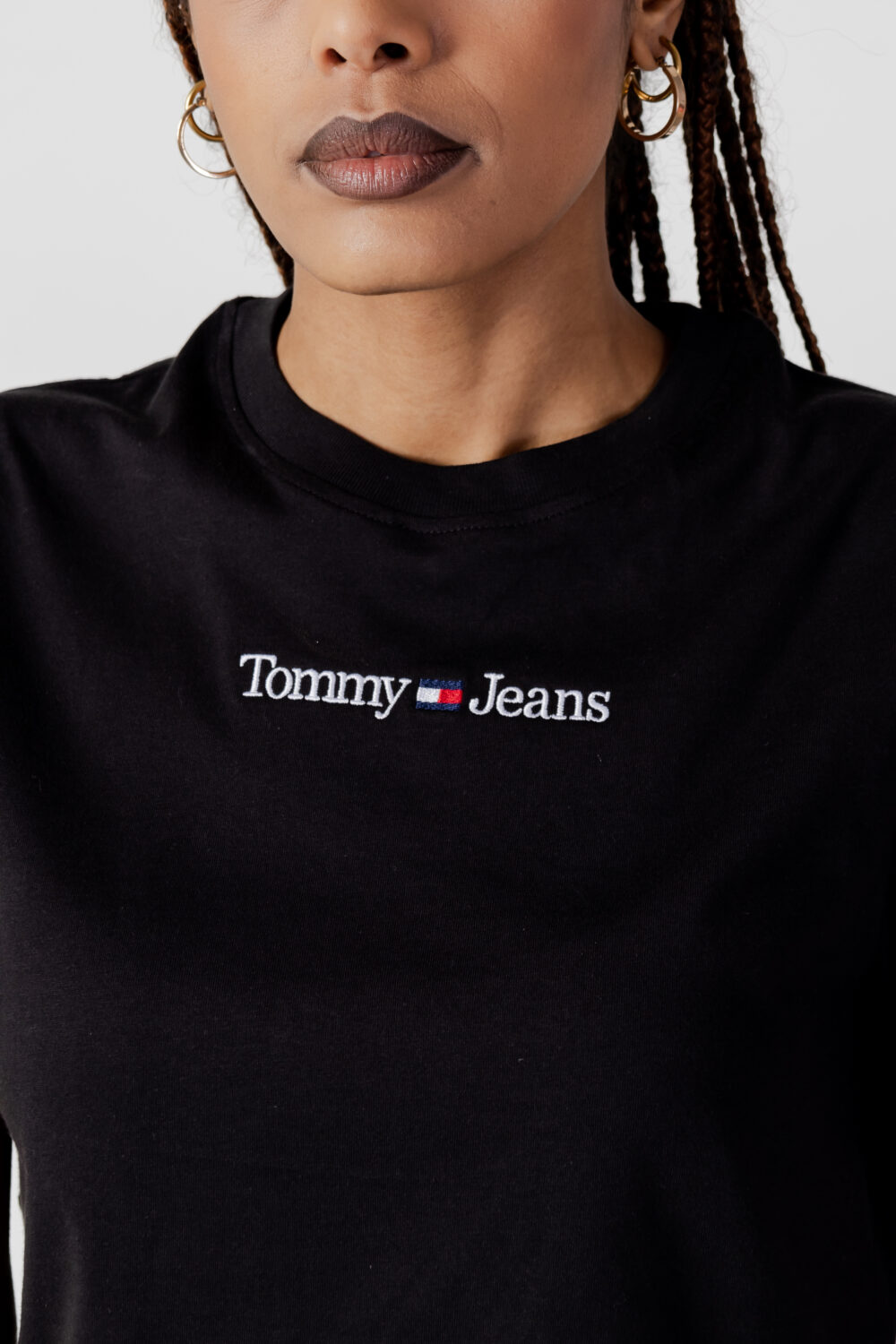T-shirt Tommy Hilfiger Jeans TJW CLS SERIF LINEAR Nero - Foto 2