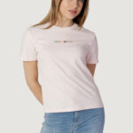 T-shirt Tommy Hilfiger Jeans TJW REG COLOR SERIF Rosa - Foto 1