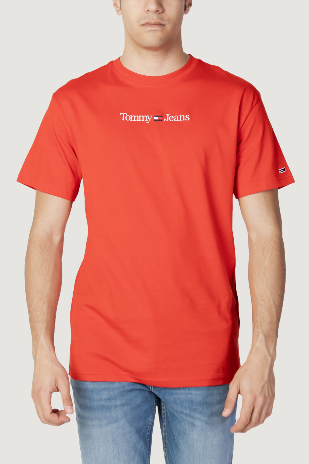 T-shirt Tommy Hilfiger Jeans TJM CLASSIC LINEAR L Rosso - Foto 1
