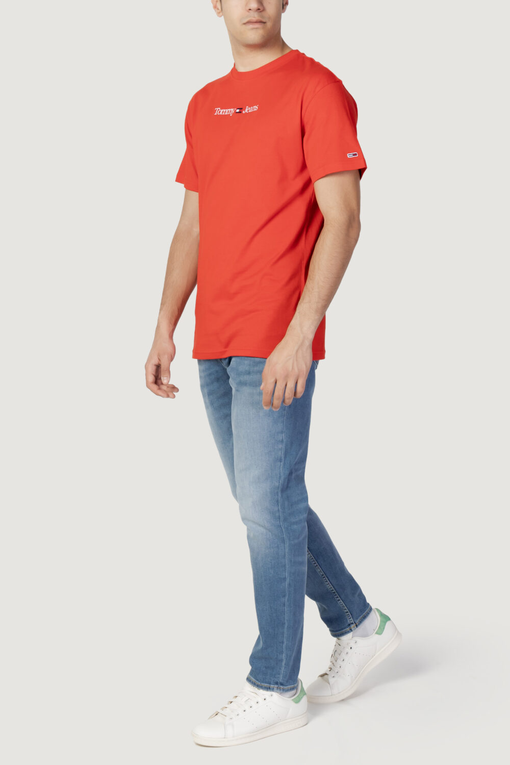 T-shirt Tommy Hilfiger Jeans TJM CLASSIC LINEAR L Rosso - Foto 3