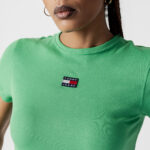T-shirt Tommy Hilfiger Jeans TJW BBY RIB XS BADGE Verde - Foto 1